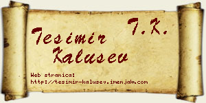 Tešimir Kalušev vizit kartica